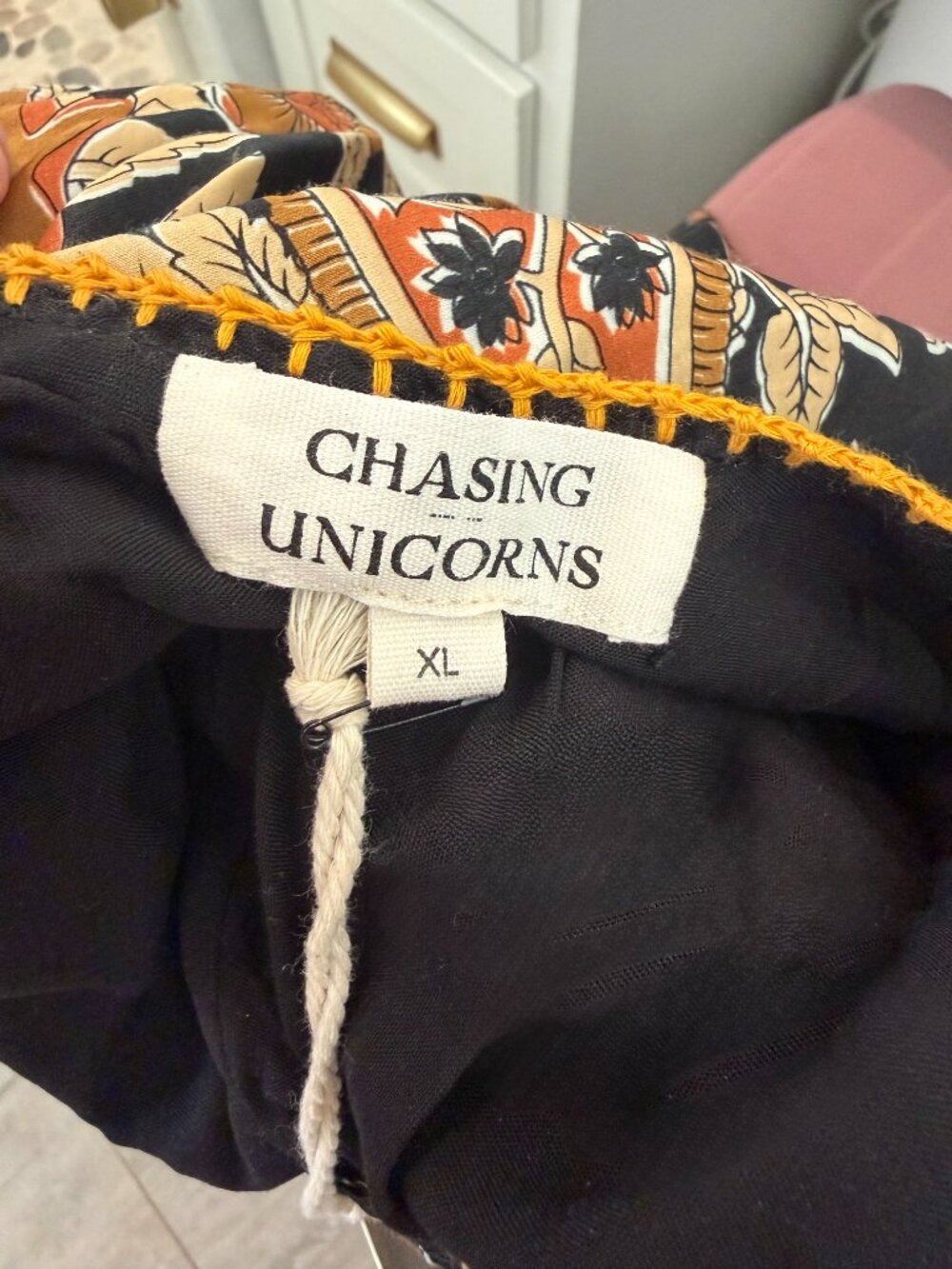 NWT Chasing Unicorns Wonderful Tonight Silk and Fringe Slip Dress - Picture 12 of 12